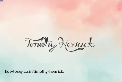 Timothy Henrick