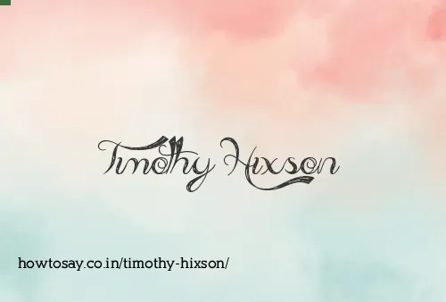 Timothy Hixson