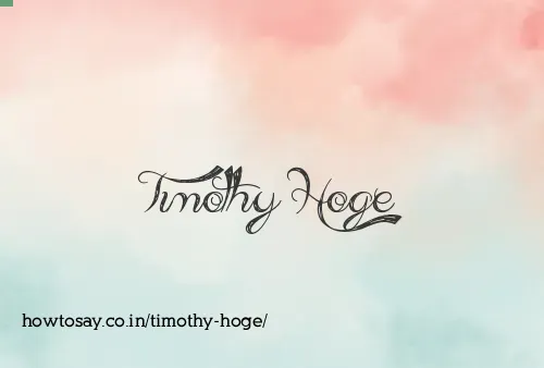Timothy Hoge