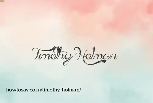 Timothy Holman