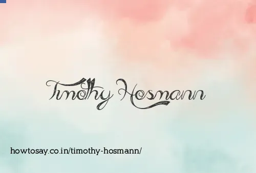 Timothy Hosmann