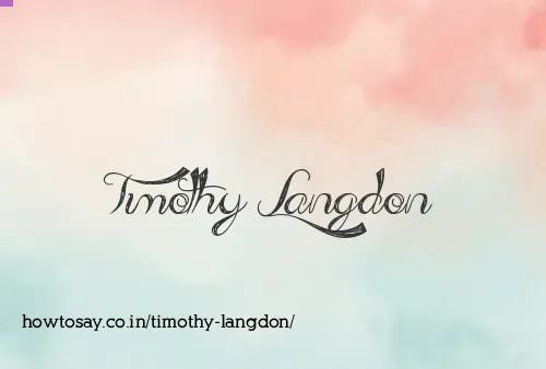 Timothy Langdon