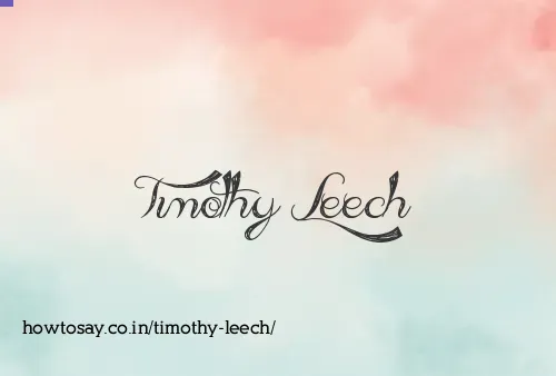 Timothy Leech