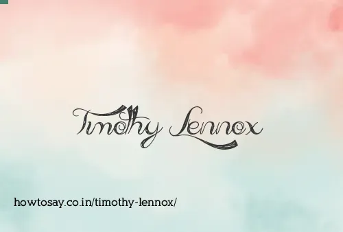 Timothy Lennox