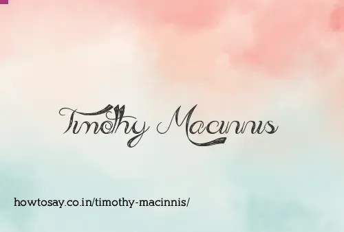 Timothy Macinnis