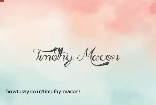 Timothy Macon