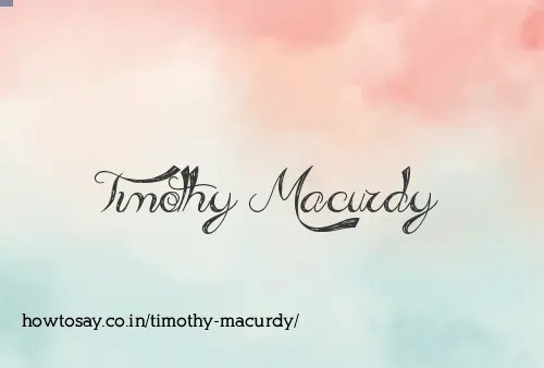 Timothy Macurdy