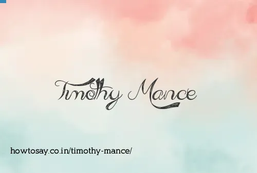 Timothy Mance