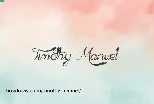 Timothy Manuel