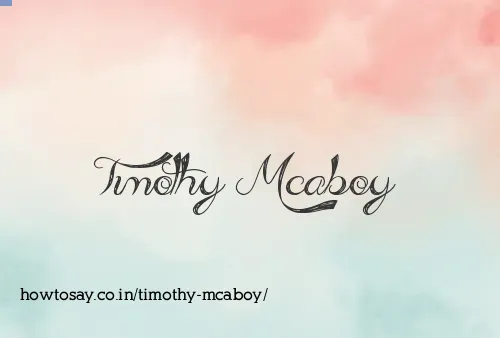 Timothy Mcaboy