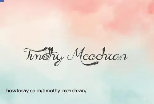 Timothy Mcachran