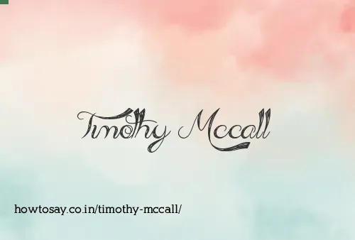 Timothy Mccall