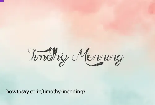 Timothy Menning