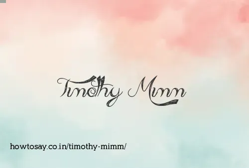 Timothy Mimm