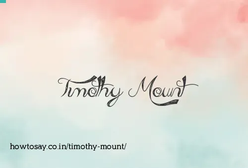 Timothy Mount