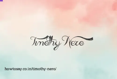 Timothy Nero