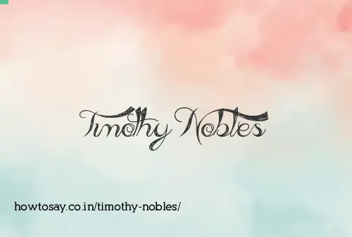 Timothy Nobles