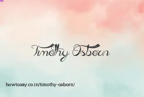 Timothy Osborn