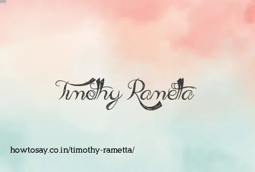 Timothy Rametta