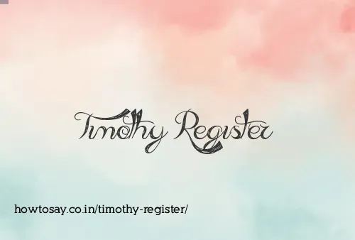 Timothy Register