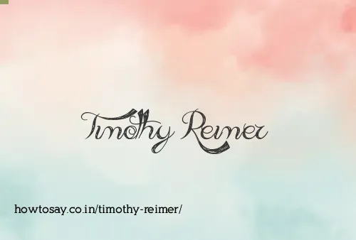 Timothy Reimer