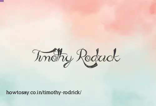 Timothy Rodrick