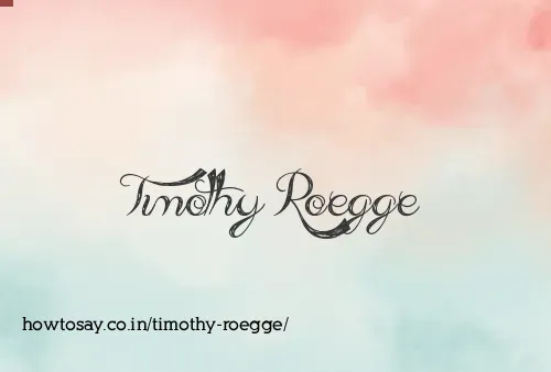 Timothy Roegge