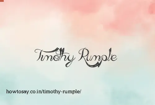 Timothy Rumple