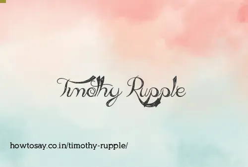 Timothy Rupple