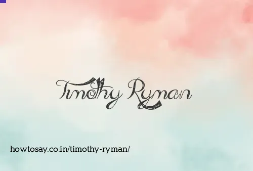 Timothy Ryman
