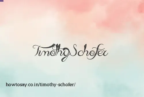 Timothy Schofer
