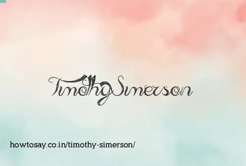 Timothy Simerson