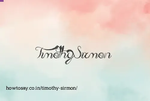 Timothy Sirmon