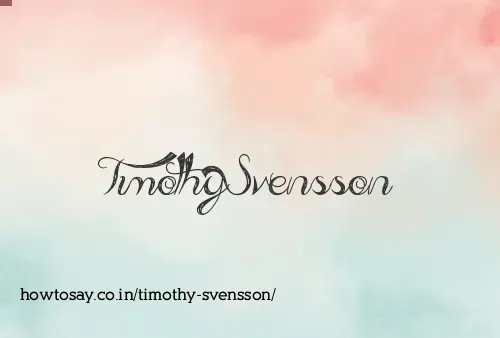 Timothy Svensson