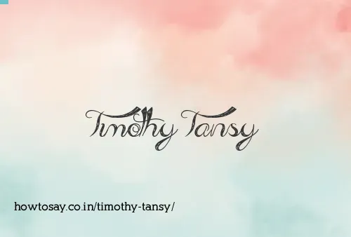 Timothy Tansy