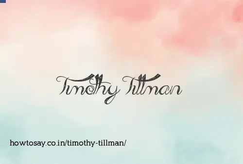 Timothy Tillman