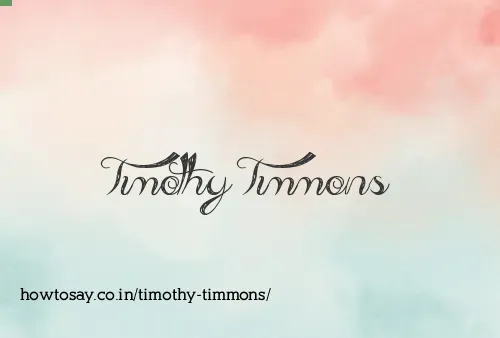 Timothy Timmons