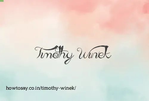 Timothy Winek
