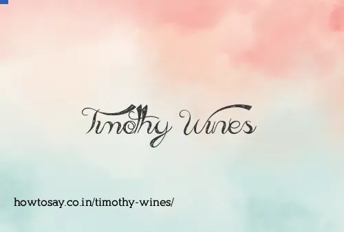 Timothy Wines