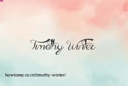 Timothy Winter