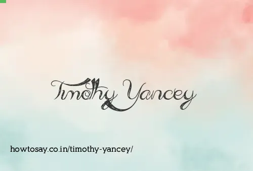 Timothy Yancey