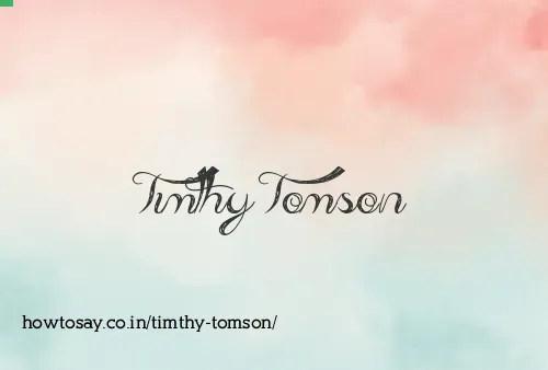 Timthy Tomson