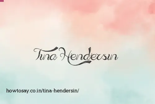 Tina Hendersin