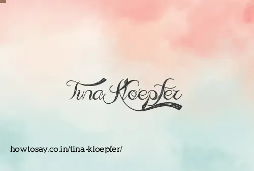 Tina Kloepfer