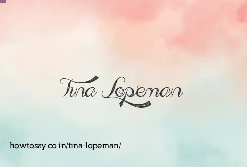 Tina Lopeman