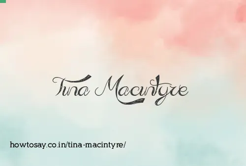 Tina Macintyre