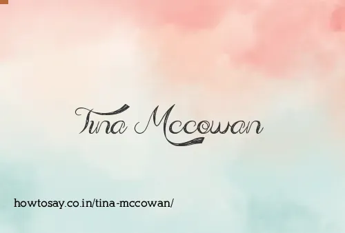 Tina Mccowan