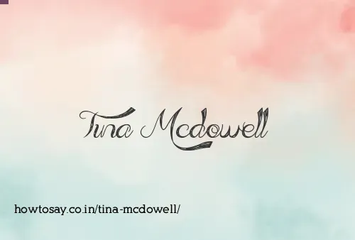 Tina Mcdowell