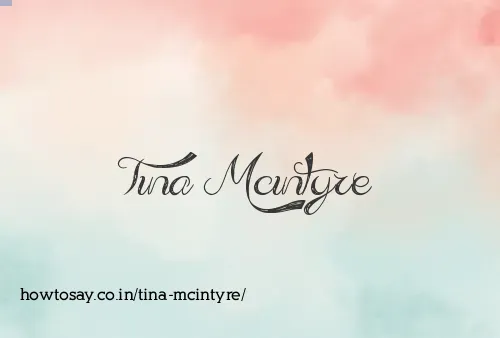 Tina Mcintyre