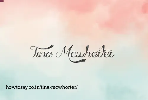Tina Mcwhorter